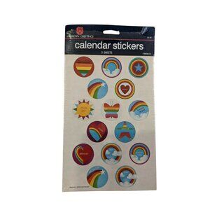 American Greetings Vintage Calendar Stickers 3 Sheets Ziggy Rainbow Theme New Se